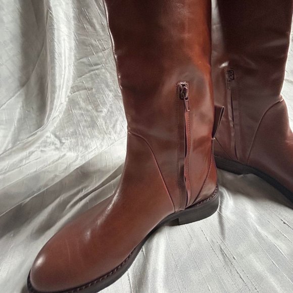 New See by Chloe brown lace trim leather boots sz 38 $450 - Picture 4 of 6